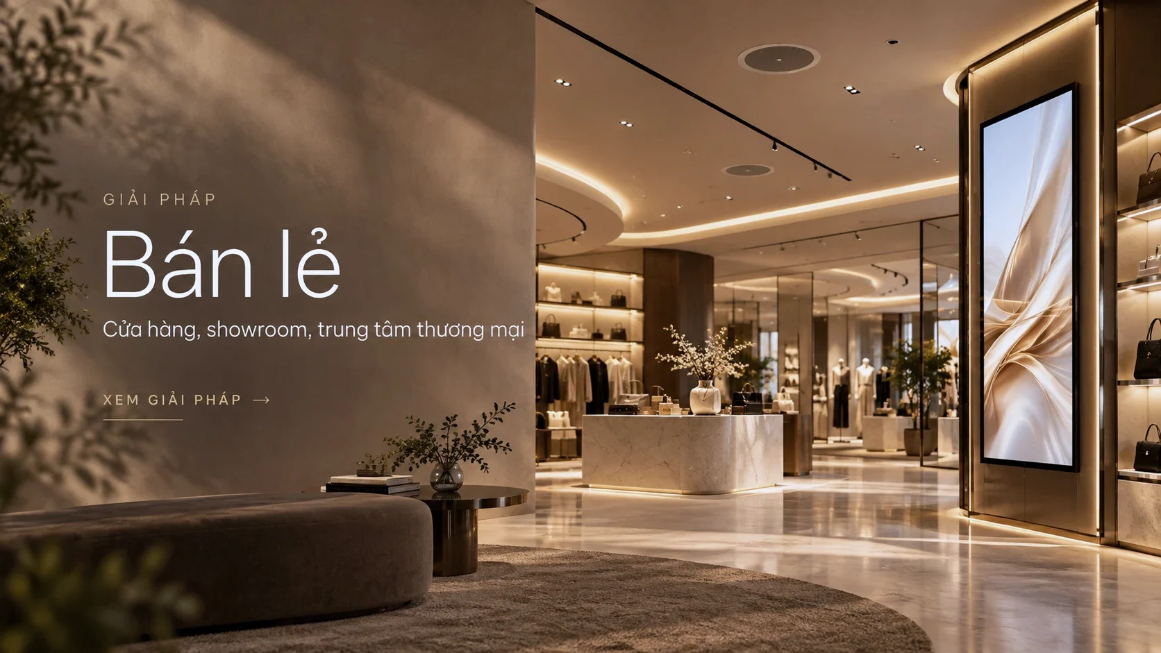 Giải pháp Ecler cho bán lẻ — Cửa hàng, showroom, trung tâm thương mại