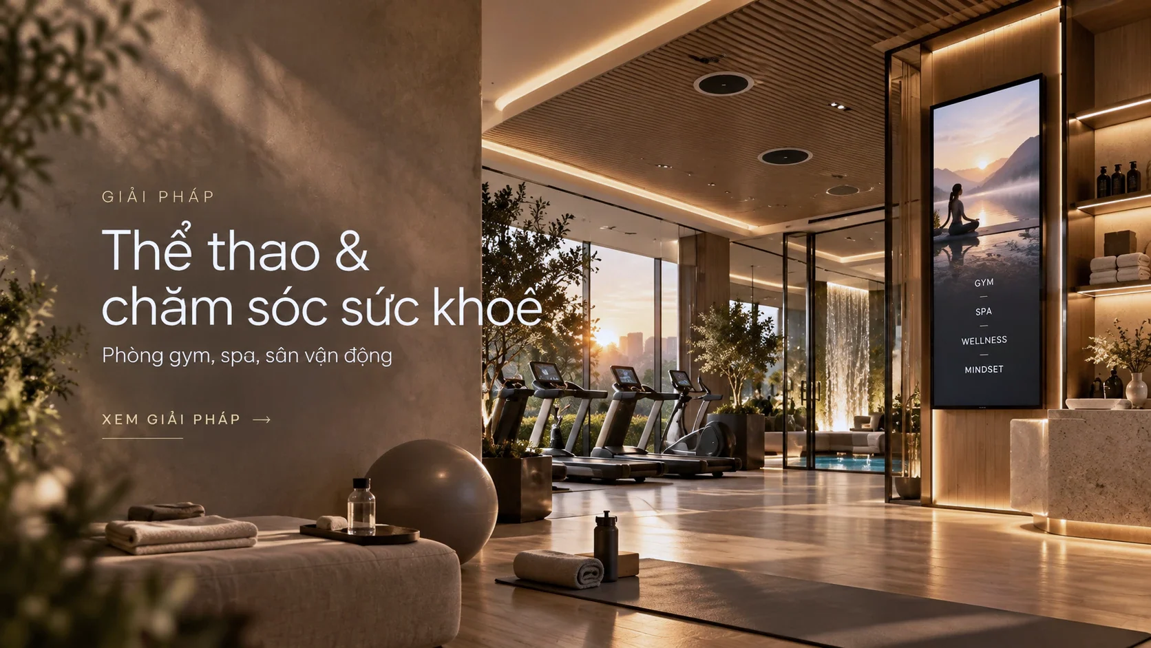 Giải pháp Ecler cho thể thao & chăm sóc sức khoẻ — Phòng gym, spa, sân vận động